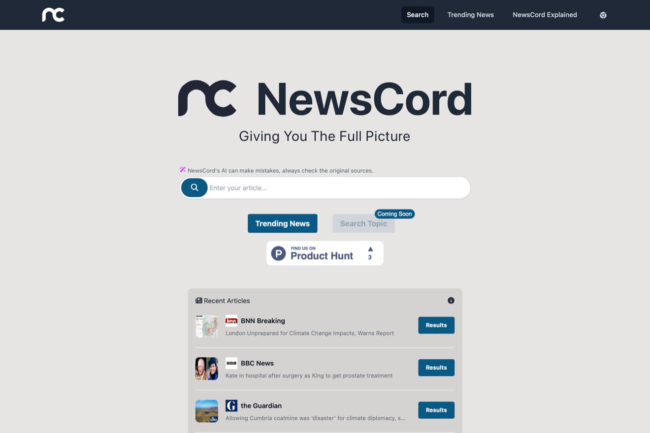 NewsCord Launches AI-Powered Platform to Combat Disinformation